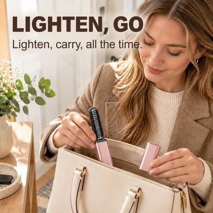✨ Cordless Ceramic Hair Curler – USB-C Mini Curling Iron with 3 Heat Settings