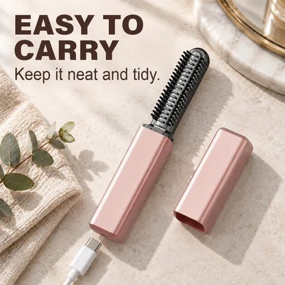✨ Cordless Ceramic Hair Curler – USB-C Mini Curling Iron with 3 Heat Settings