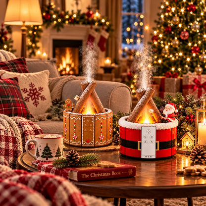 🎄 Christmas Campfire Aroma Diffuser – Santa or Gingerbread Design