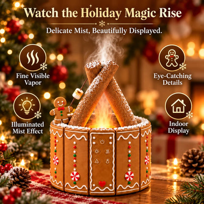 🎄 Christmas Campfire Aroma Diffuser – Santa or Gingerbread Design