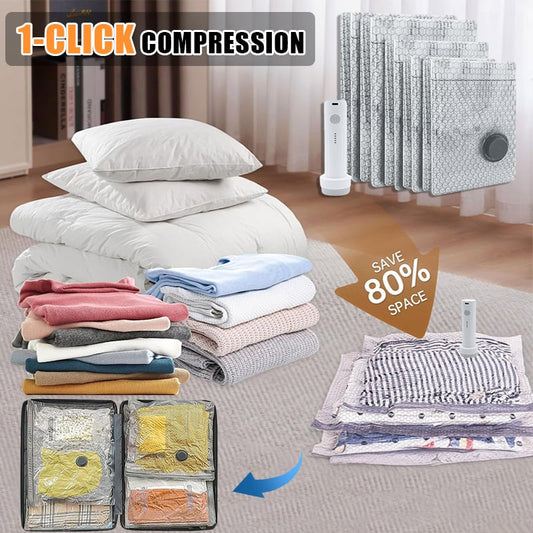 🏅75K+ Sold ⚡️Last Day Special Price 🎁Cordless Travel Vacuum Storage Compression Bag Set