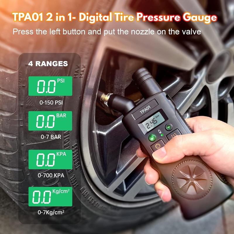 🚗 TPMS Reset Tool & Digital Tire Gauge