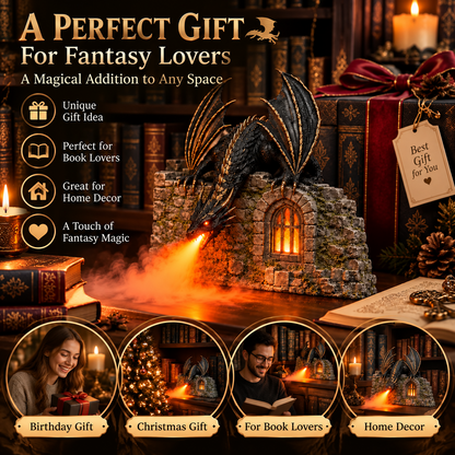 🐉 Dragon Flame-Effect Humidifier & Essential Oil Diffuser – Fantasy Decor