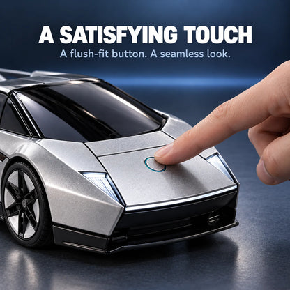 🏎️2-in-1 Transforming Sports Car Robot Toy – Silver Futuristic Mecha Figure