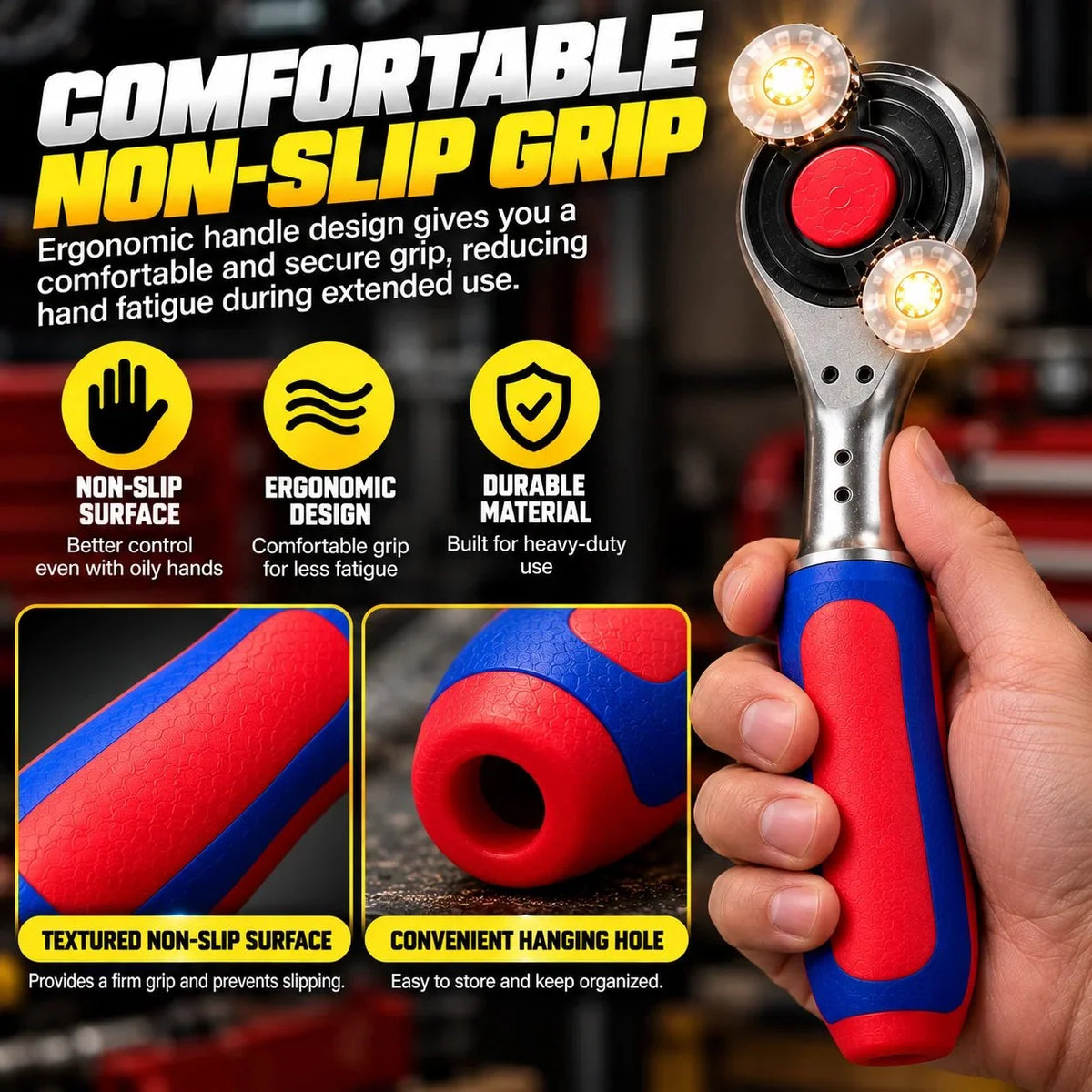 🔧🔥 360° Rotating Universal Ratchet Wrench | One Tool for Every Job! ⚡🛠️