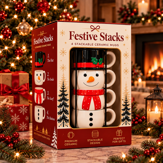 Fgorre™ Christmas Mug Set — Sip & Stack