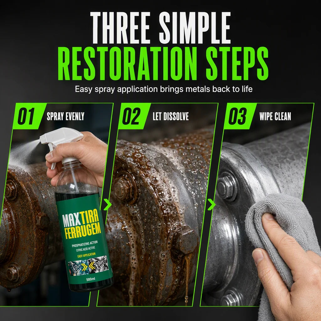 🔧 💨 3 In 1 Rust Remover & Phosphating Agent – Degrease, Remove Rust, Anti-rust ✨
