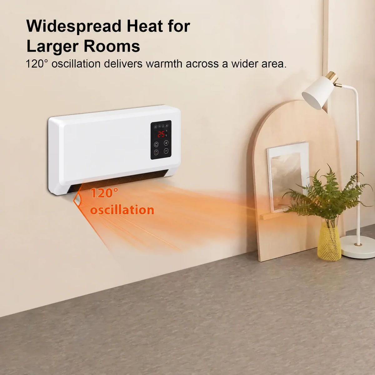 Black Friday Early Bird Deals-Wall-Mounted Space Heater with Thermostat and Remote Control