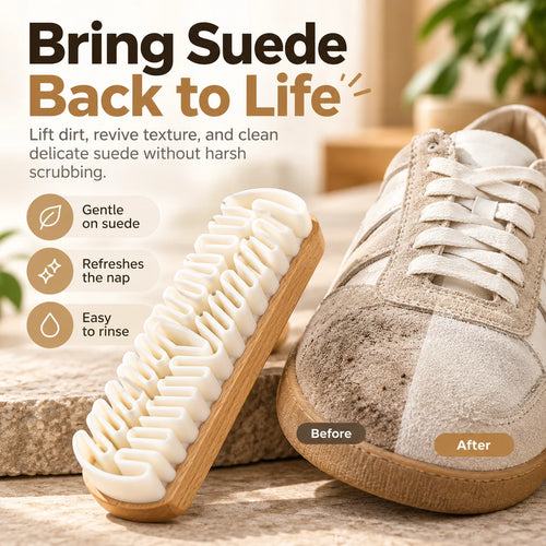 🎁 Buy 1, Get 1 FREE (Free Cleaner)👟 Suede Shoe Cleaning Brush for Everyday Dirt