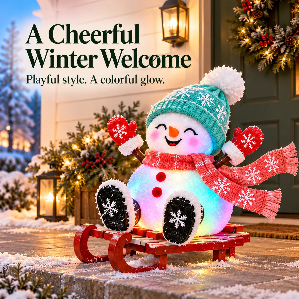 ☃️ Adorable Light-Up Snowmen | 4 Cute Christmas Garden Style