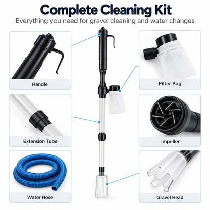 🔥 Electric Aquarium Gravel Cleaner – Powerful Suction for a Cleaner, Healthier-Looking Fish Tank!