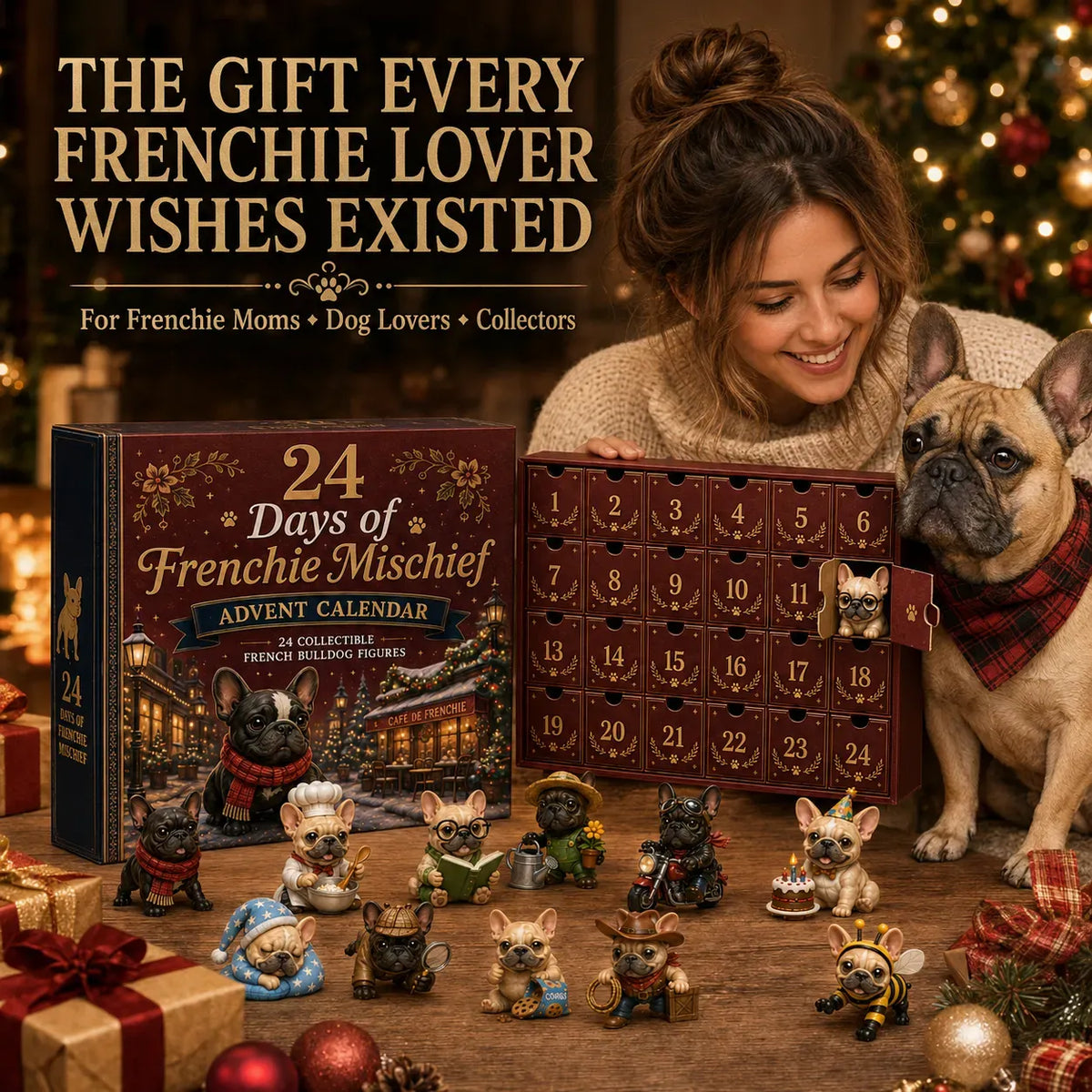 ⌛ Last Day 49% OFF — 🐶 24-Day French Bulldog Christmas Advent Calendar | 24 Unique Collectible Frenchie Characters with Different Outfits, Personalities & Daily Holiday Surprises 🎄 ✨