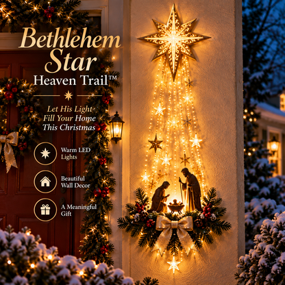 🏅Best Seller✝️ Bethlehem Star of Faith – Lighted Nativity Wall Decor✨