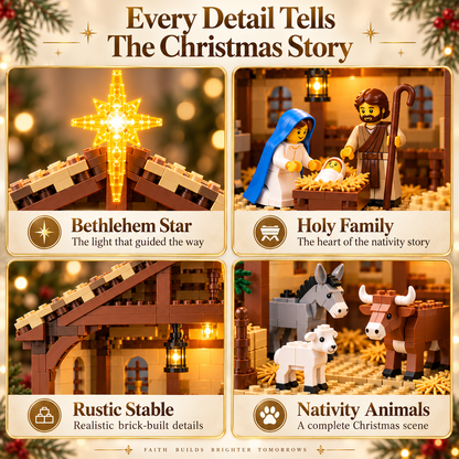 🔥Build The Christmas Story - Nativity Scene Building Block Set