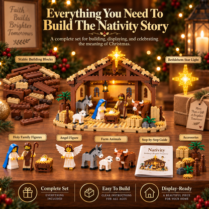 🔥Build The Christmas Story - Nativity Scene Building Block Set