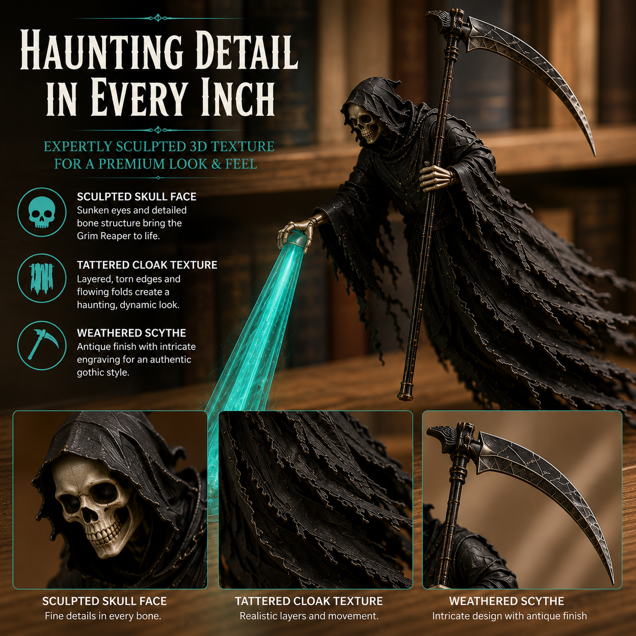 🏅The Soul Collector — Haunted Reaper Shelf Light👻
