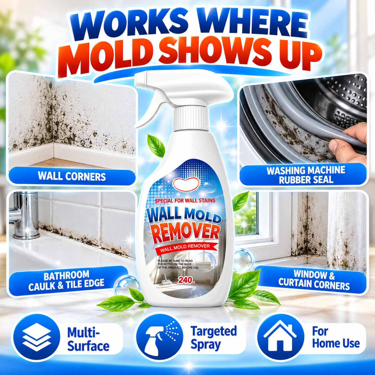 ✨Highly Effective Mould Removal Spray - Prevents Mould Regrowth