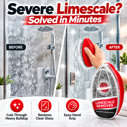 FGORRE Refillable Bathroom Cleaning Brush | Limescale & Soap Scum Scrubber