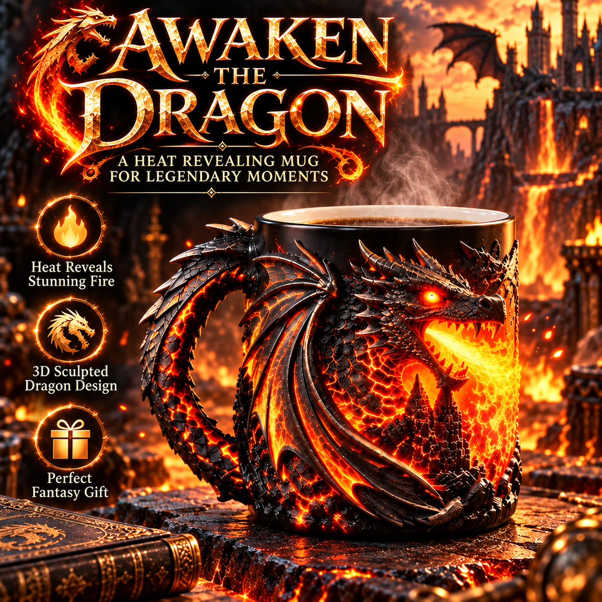 🔥 Last Day 50% OFF 🐉 Dragonfire Heat-Reveal Magic Mug 🔥
