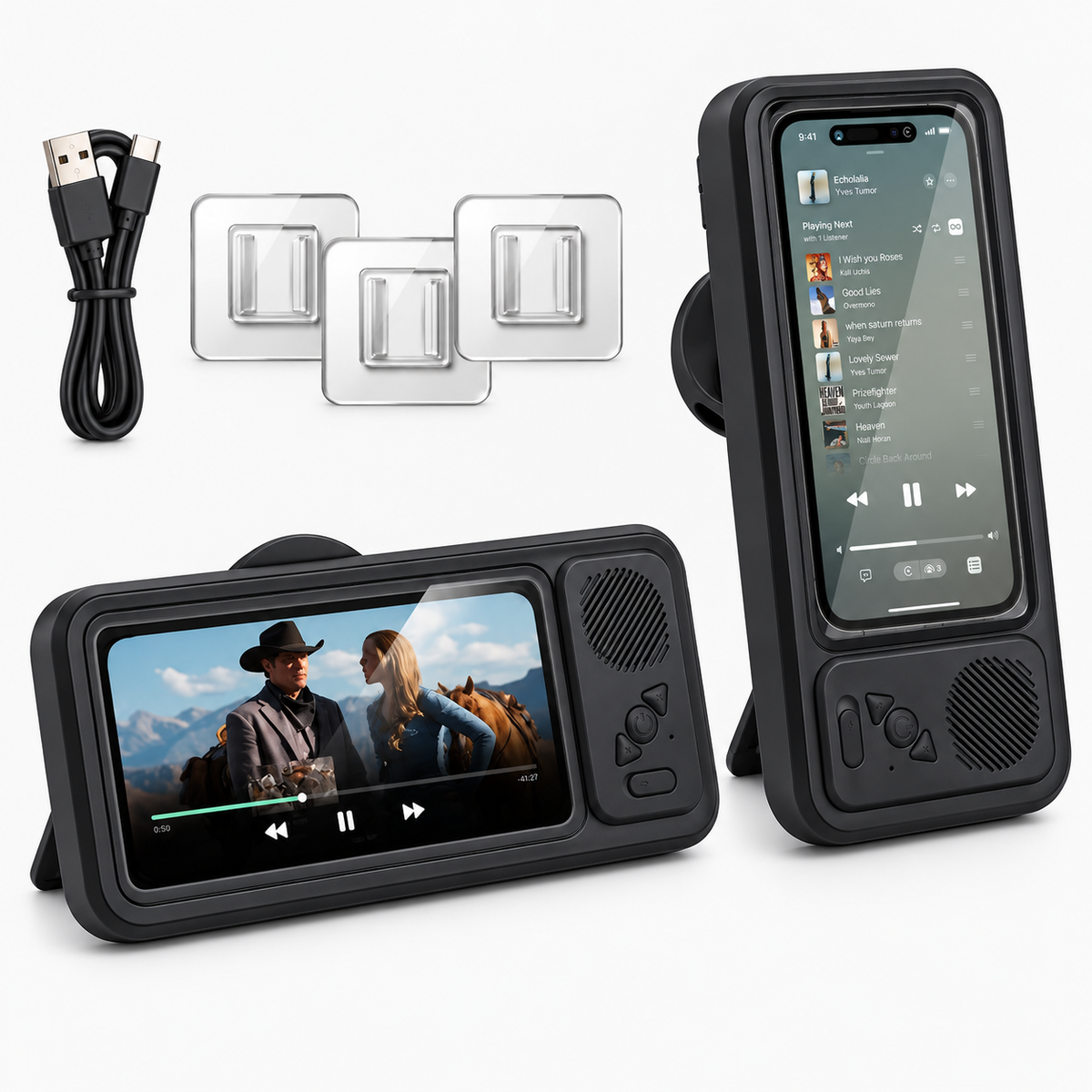 🚿 2-in-1 Bluetooth Shower Phone Holder & Speaker 🎵 | Watch & Listen Hands-Free