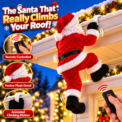 🎅 Remote-Controlled Climbing Santa – Animated Hanging Christmas Decoration🎄