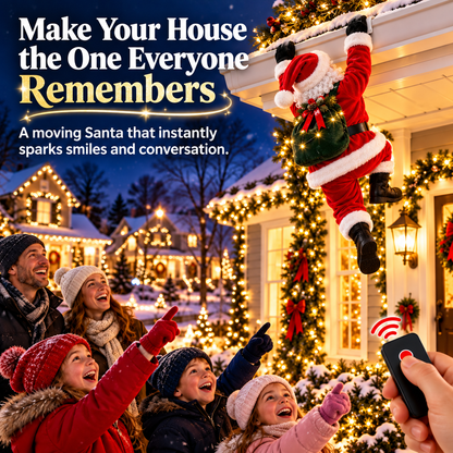 🎅 Remote-Controlled Climbing Santa – Animated Hanging Christmas Decoration🎄