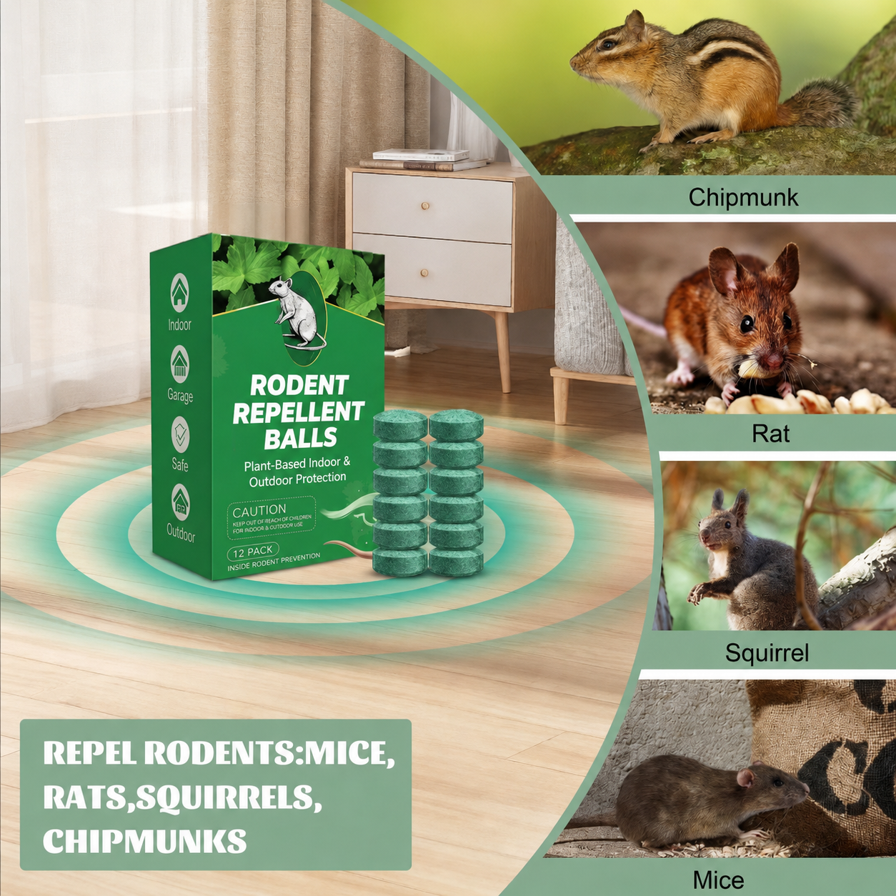 🐀 50% OFF NOW!⚡🟢Rodent-Insect Repellent Tablets - 12 Pack