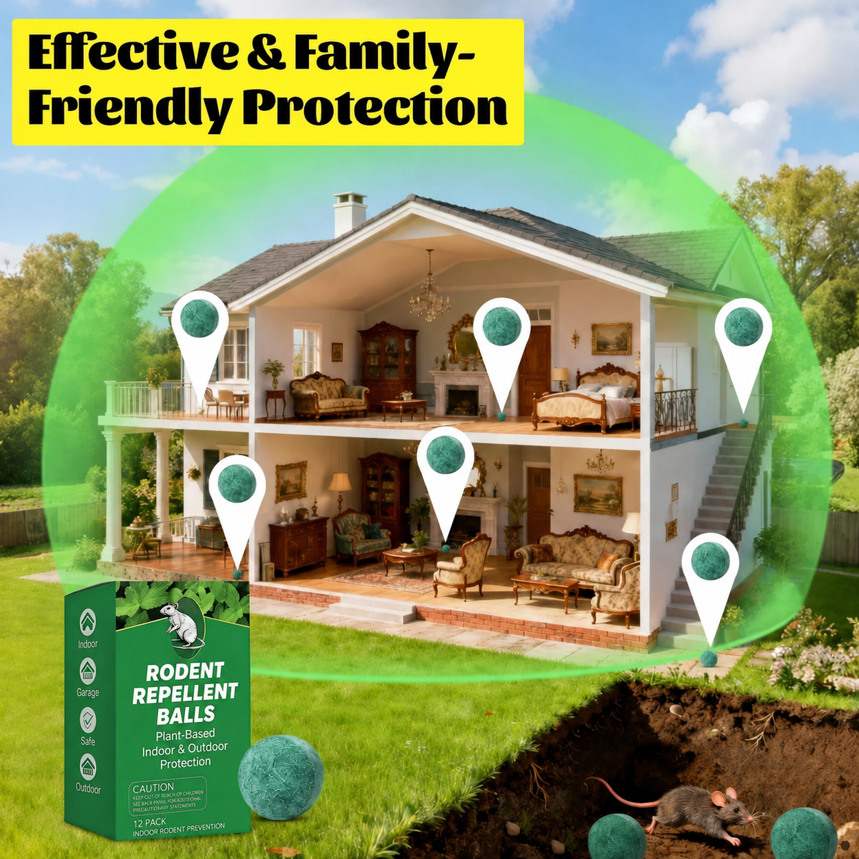 🐀 50% OFF NOW!⚡🟢Rodent-Insect Repellent Tablets - 12 Pack