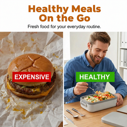 🍱⚡ Portable electric lunch box with self-heating 🔋🌡️