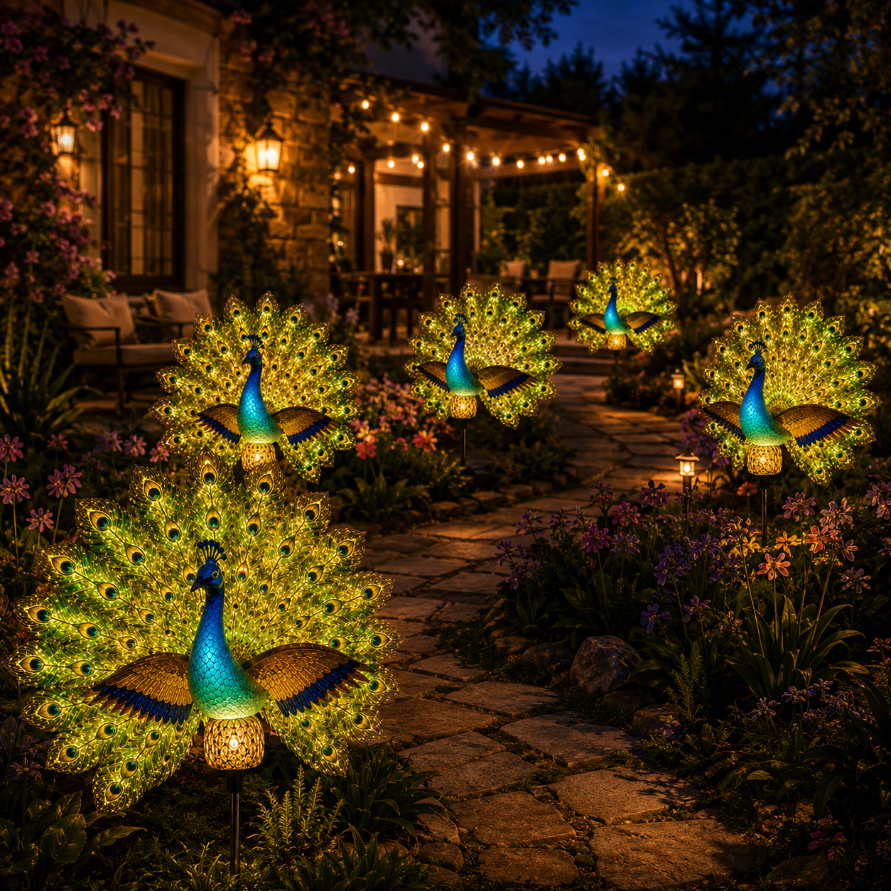 🏆Best Selling Solar Light🦚Solar Peacock Garden Sculpture