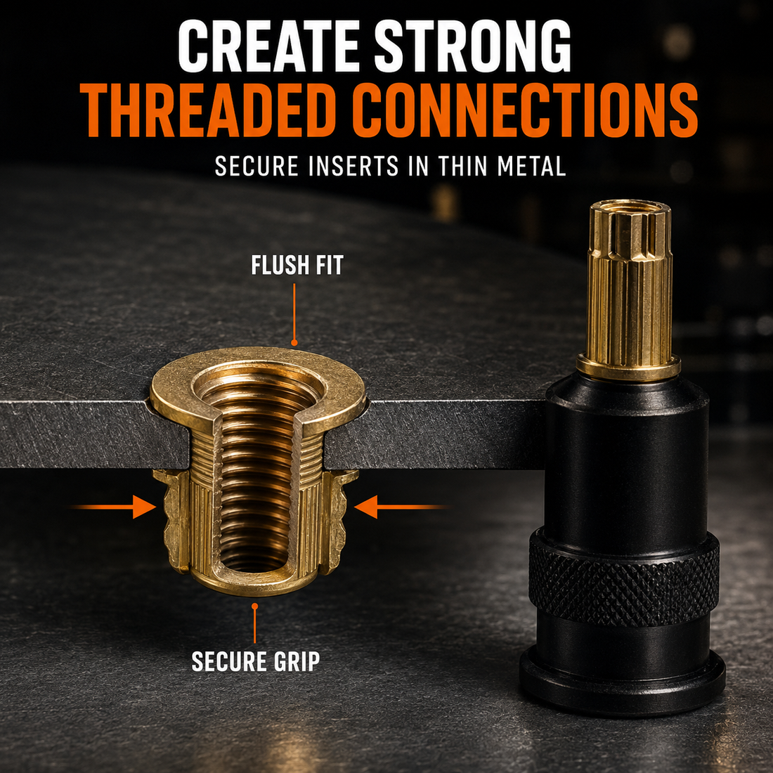 M3 M4 M5 M6 and M8 threaded rivet nut tool head sizes