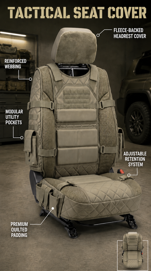 HOT SALE🚙Rugged Truck Seat Cover – Tactical Storage, Seat Protection & All‑Day Comfort
