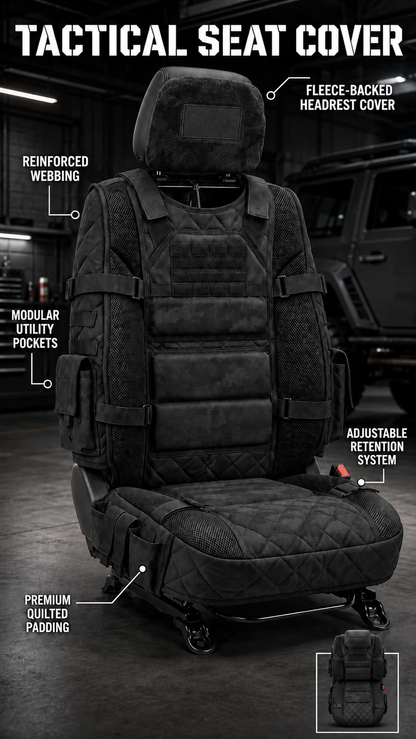 HOT SALE🚙Rugged Truck Seat Cover – Tactical Storage, Seat Protection & All‑Day Comfort