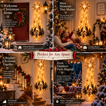 🏅Best Seller✝️ Bethlehem Star of Faith – Lighted Nativity Wall Decor✨