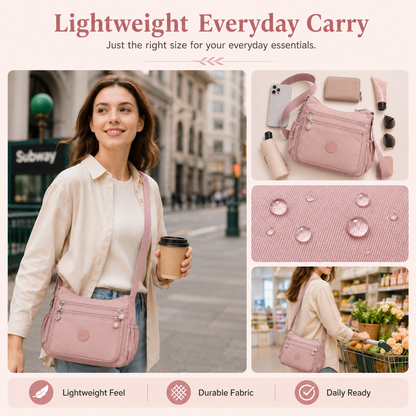 🏅 Best Seller🎒 Multi-Pocket Campus Nylon Crossbody Bag
