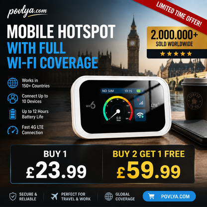 2026 HOT SALE🔥50K+ SOLD! 50% OFF!🌍Mobile Hotspot – Portable WiFi, full coverage anywhere. No contract, no setup. Stay connected on the go!