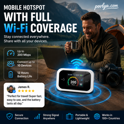 2026 HOT SALE🔥50K+ SOLD! 50% OFF!🌍Mobile Hotspot – Portable WiFi, full coverage anywhere. No contract, no setup. Stay connected on the go!