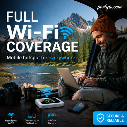 2026 HOT SALE🔥50K+ SOLD! 50% OFF!🌍Mobile Hotspot – Portable WiFi, full coverage anywhere. No contract, no setup. Stay connected on the go!