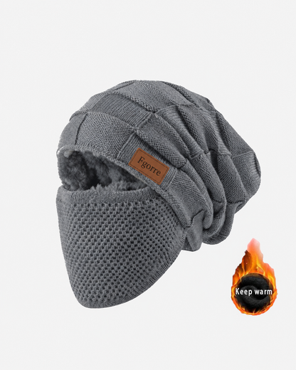 Fgorre Warm Knitted Hat & Face Cover – Lightweight Winter Comfort
