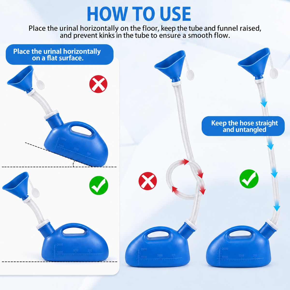 🚨Portable Urinal Bottle,With funnel (Unisex)suitable for various emergency situations