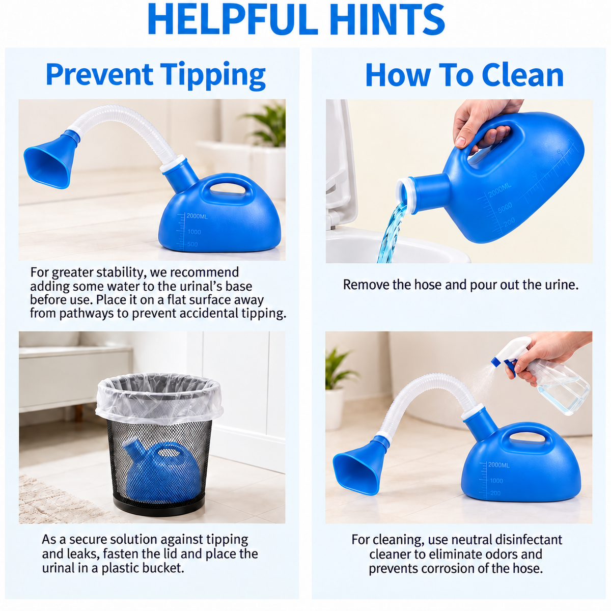 🚨Portable Urinal Bottle,With funnel (Unisex)suitable for various emergency situations