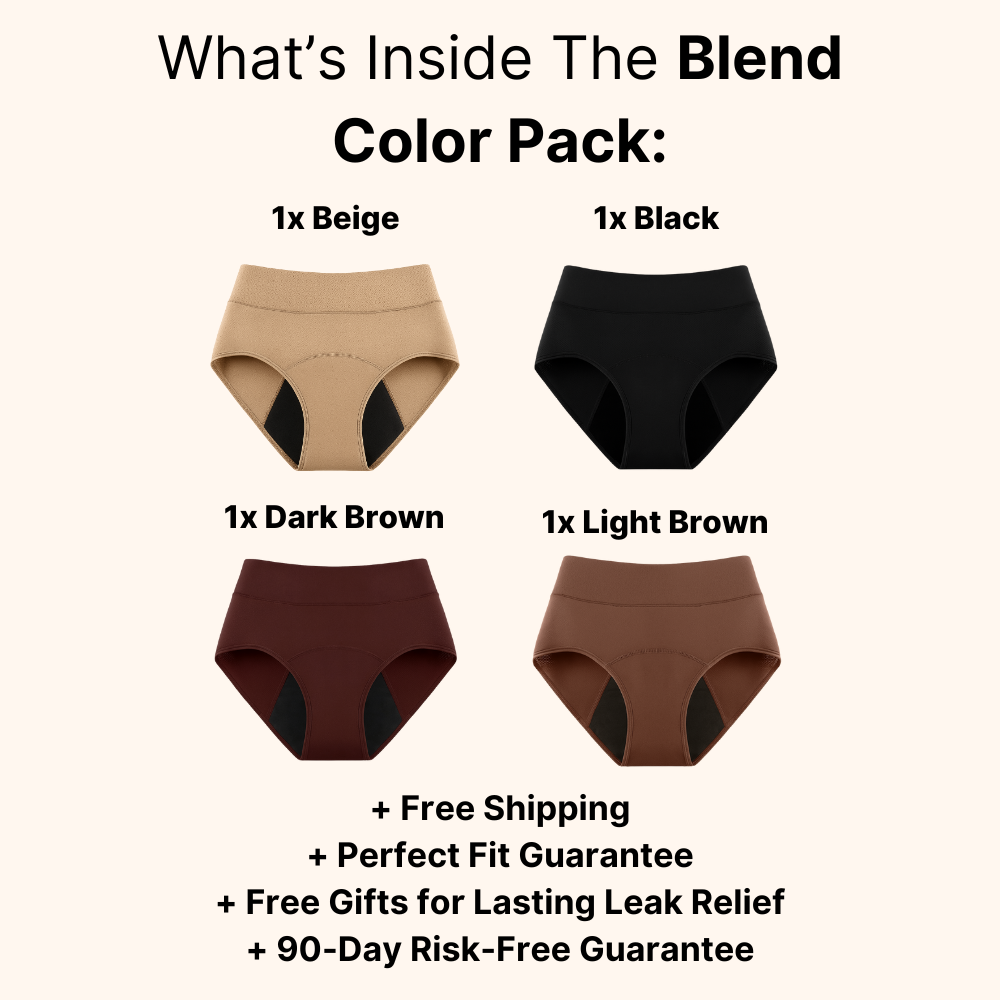 SheBodyFit 100% Leak-Proof Underwear That Won't Let You Down for Women 60+ (4-Pack)