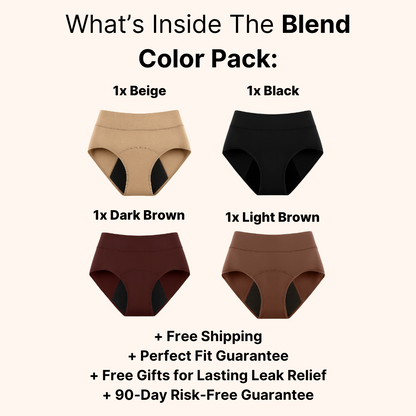 SheBodyFit 100% Leak-Proof Underwear That Won't Let You Down for Women 60+ (4-Pack)