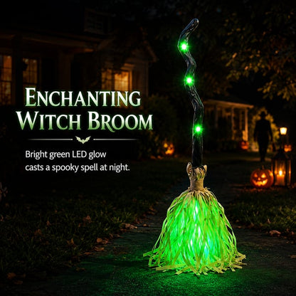 Animated Moving Witch Broom - Light - Sound - Motion