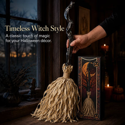 Animated Moving Witch Broom - Light - Sound - Motion