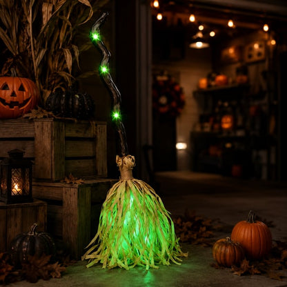 Animated Moving Witch Broom - Light - Sound - Motion