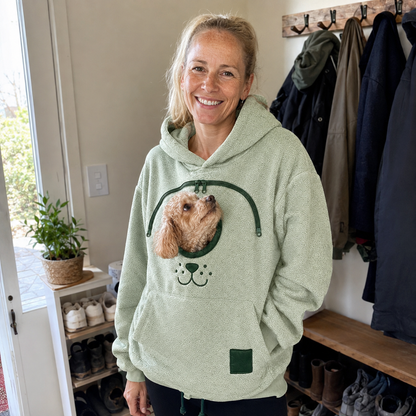 🏅2026 Hot Sale 🐕 Cozy Fleece Pet BondingPouch Hoodie - Warm &Supportive Small Pet CarrierClothing
