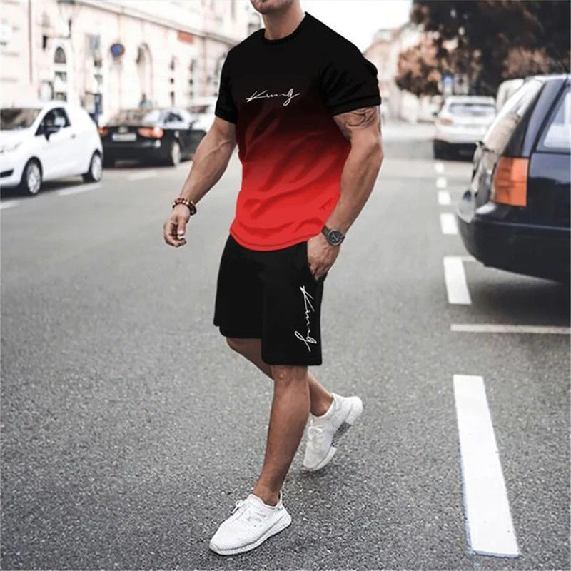 💥 50% OFF FLASH SALE! 🌈Men‘s Gradient 2-Piece Set 💨【Limited Time】