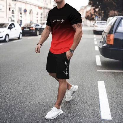 💥 50% OFF FLASH SALE! 🌈Men‘s Gradient 2-Piece Set 💨【Limited Time】