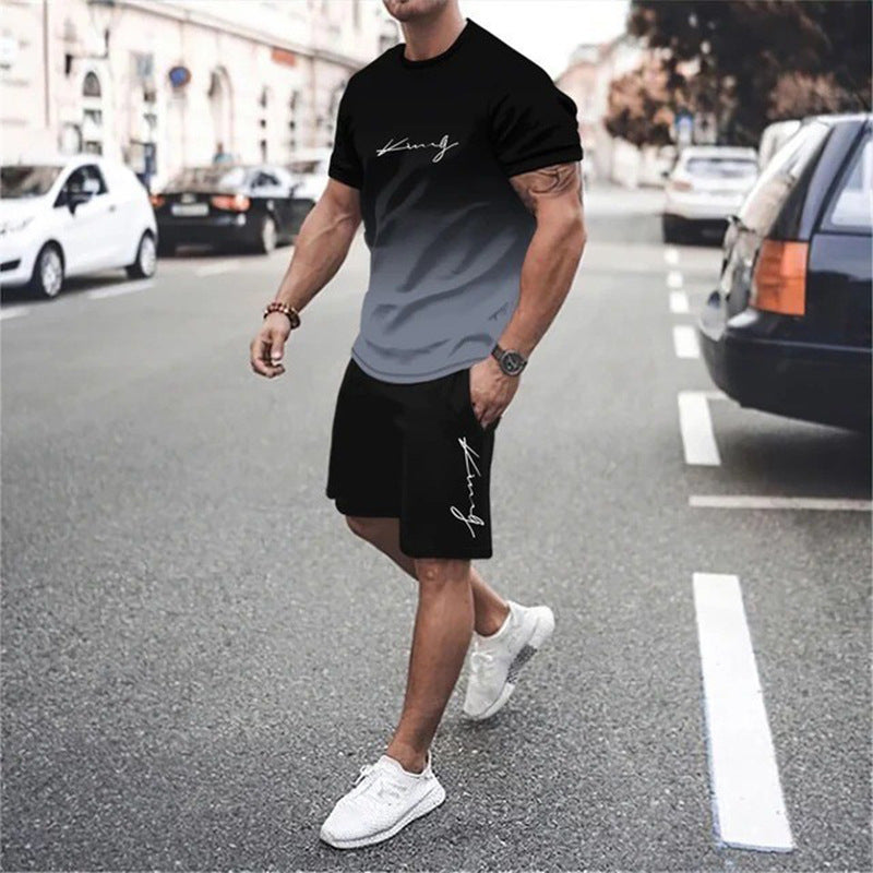 💥 50% OFF FLASH SALE! 🌈Men‘s Gradient 2-Piece Set 💨【Limited Time】